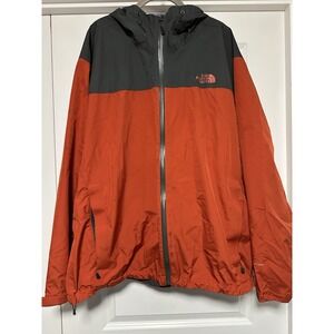 The‎ North Face, Men's Windbreaker, Water Resistant Jacket, Orange & Gray, XXL